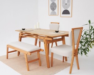 Palace 2 Sandalye 1 Bench 1 Masa (80x145) - 10