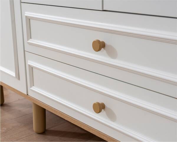 Helly Amber Beyaz Detaylı 3 Kapaklı Gardırop - 4