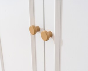 Helly Amber Beyaz Detaylı 3 Kapaklı Gardırop - 7