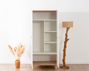 Helly Amber Beyaz Detaylı 2 Kapaklı Gardırop - 3