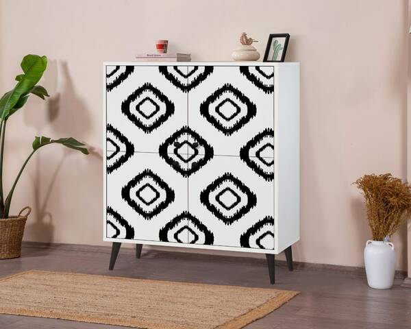  - Arvid Beyaz Çok Amaçlı Dolap-Büfe No:Fas - 95 cm