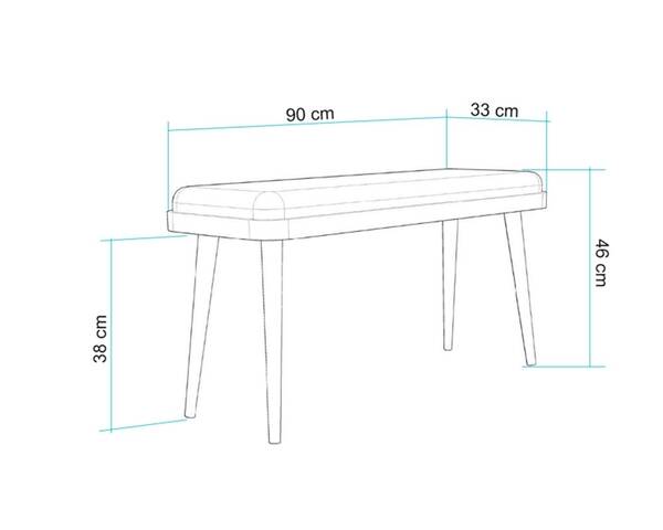Arvo 2 sandalye 2 Tabure 1 Bench Mutfak Masa Takımı Meşe-Antrasit - 17