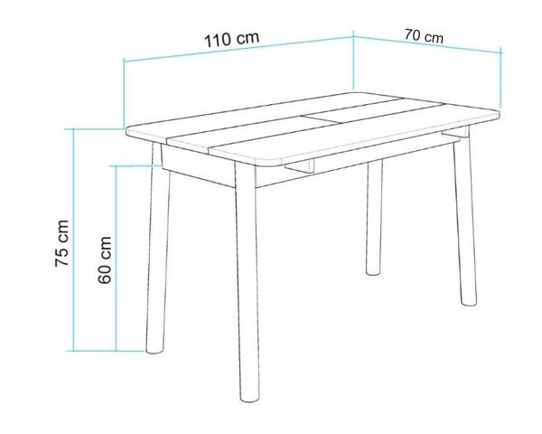 Arvo 2 Tabure 1 Bench Mutfak Masa Takımı Meşe-Antrasit - 10