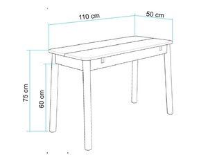 Arvo 4 Tabure 1 Bench Mutfak Masa Takımı Meşe-Antrasit - 10