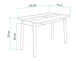 Arvo 4 Tabure 1 Bench Mutfak Masa Takımı Meşe-Antrasit - 11