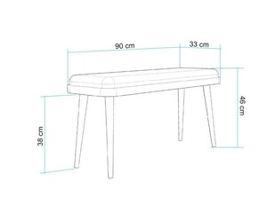 Arvo 4 Tabure 1 Bench Mutfak Masa Takımı Meşe-Antrasit - 6