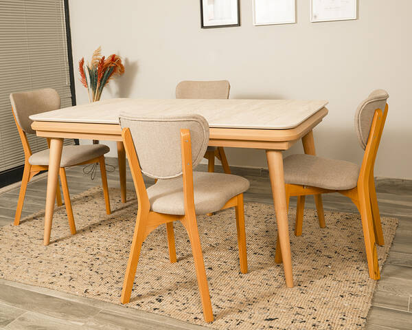  - Boo Masa Takımı 4 Sandalye 1 Boo Masa (180x80)