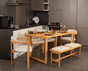 Cheri 4 Sandalye 1 Bench 1 Masa (80x140)
