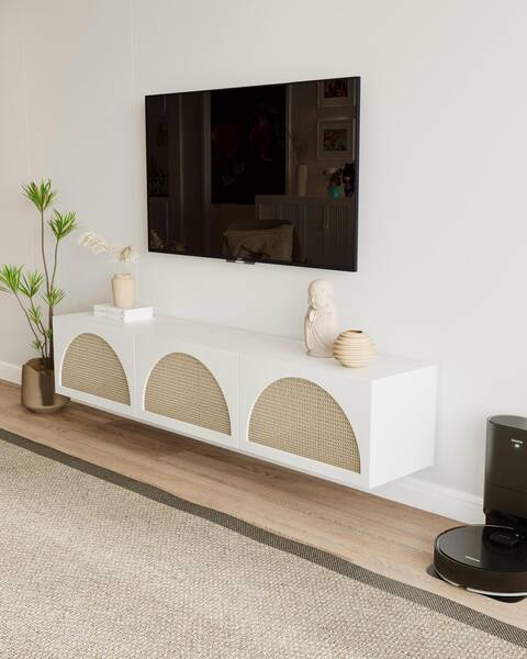  - Finder Beyaz Hazeranlı Tv Ünitesi