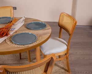 Hazeran Yuvarlak Masa Takımı 105 cm Çap - 4