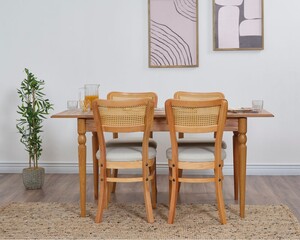 Hazeran 4 Sandalye Masa Takımı 80x130 / 80x160 - 2