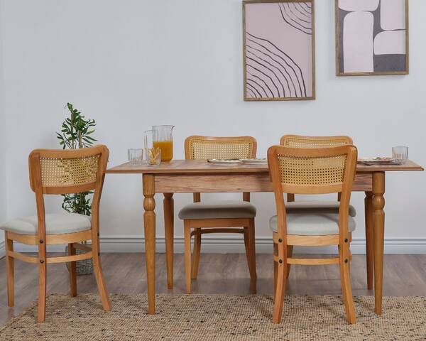 Hazeran 4 Sandalye Masa Takımı 80x130 / 80x160 - 8