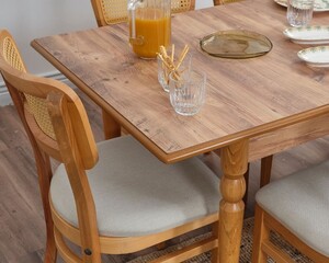 Hazeran 4 Sandalye 1 Bench Açılır Masa Takımı 80x130 / 80x160 - 6