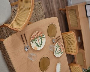 Hazeran 2 Sandalye 1 Bench Mej Masa Takımı 80 x 160 - 2