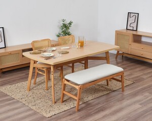 Hazeran 2 Sandalye 1 Bench Mej Masa Takımı 80 x 160 - 4