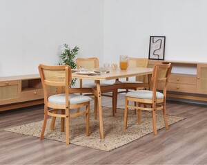 Hazeran 4 Sandalye Mej Masa Masa Takımı 80 x 160 