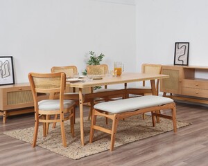 Hazeran 4 Sandalye 1 Bench  1 Mej Masa (90x180)