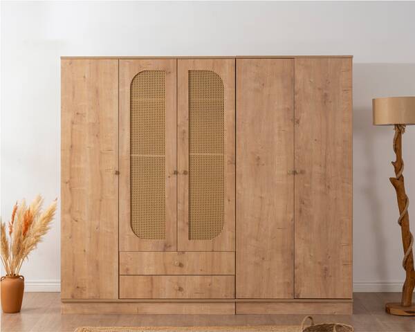  - Hermes Rey Hazeran Detaylı 5 Kapaklı Gardırop