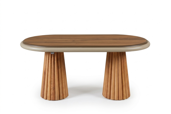  - İthra Doğal Ceviz Kaplama Sabit Masa 90x170