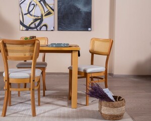 Masif Hazeran Masa Takımı 2 Sandalye 1 Bench 1 Masif Masa (80x160) - 5