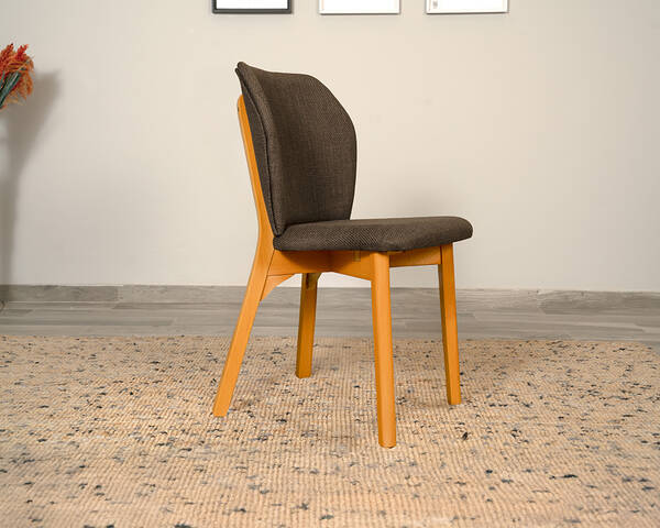  - Moon Meşe Antrasit Sandalye