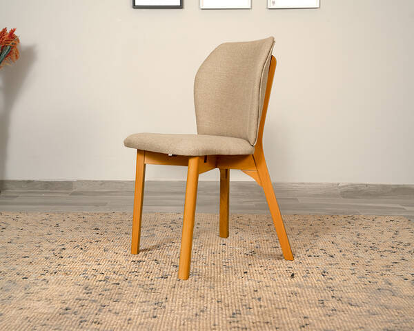  - Moon Meşe Krem Sandalye