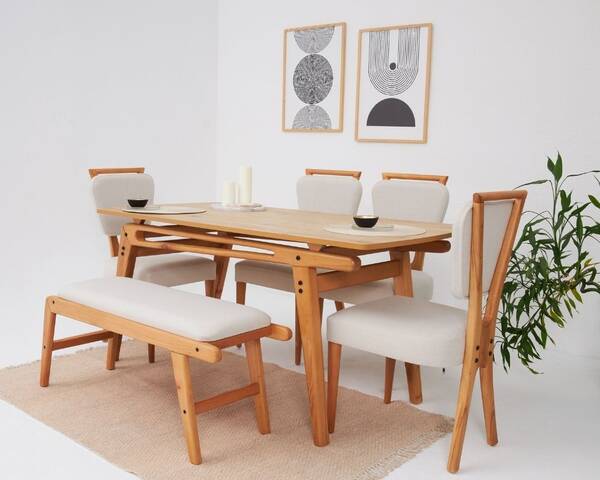 Palace 4 Sandalye 1 Bench 1 Masa (80x160) - 9