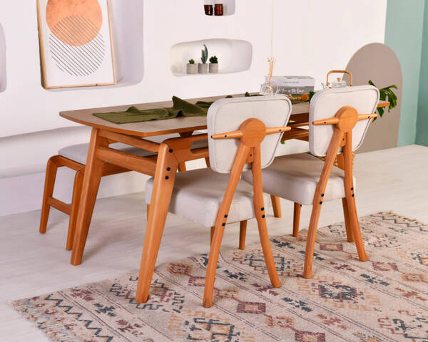 Avokado - 2'li Benchli Yemek Masası Takımı Avokado - 2'li Benchli Yemek Masası Takımı