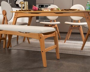 Touch Meşe 4 Sandalye 1 Bench 1 Masa (80x160) - 2