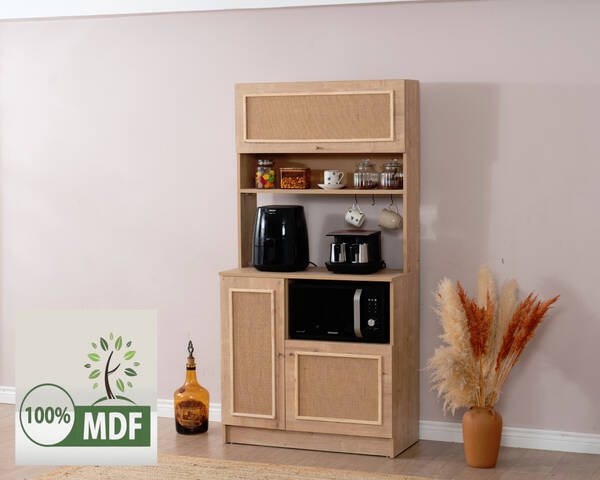 CASTABAL - Happilly Kahve Köşesi Meşe Jüt Kumaş Tekli